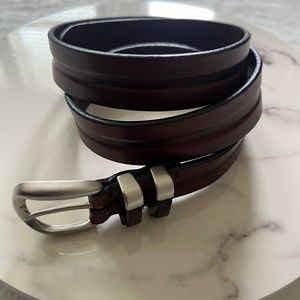 NOVIA BROWN GENUINE ITALIAN LEATHER BELT Size 38 W: Pre-Owned